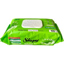 Sleepy Extra Doğal Aloe Vera Özlü Yüzey Temizlik Islak Havlusu - 100'lü 5 Paket