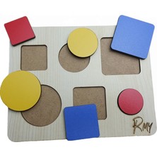 Montessori Ahşap Geometrik Şekilller Bul-Tak-Çıkar 2 Şekil