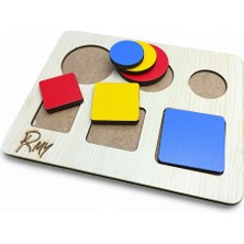 Montessori Ahşap Geometrik Şekilller Bul-Tak-Çıkar 2 Şekil 2
