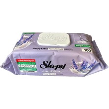 Sleepy Extra Doğal Lavanta Özlü Islak Yüzey Temizlik Havlusu - 100'lü 5 Paket
