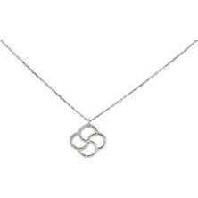 G&A Jewels Pırlantalı 4 Yapraklı Yonca 925 Ayar Gümüş Kolye