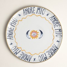 Zsa Zsa Zsu Lublın Porselen Pizza Tabağı 33X33X1.6 cm Lacivert