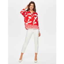 Faik Sönmez Eteği Sulu Monochrome Yaprak Desen Gömlek 001