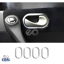 Ebal Oto Renault Clio 3 Hb Krom İç Kapı Kolu Çerçevesi 4 Parça 2006-2013 Arası Paslanmaz Çelik