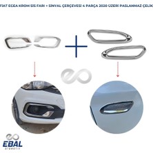 Ebal Oto Fiat Egea Krom Sinyal Çerçevesi + Sis Çerçevesi 2020 ve Üzeri P.çelik