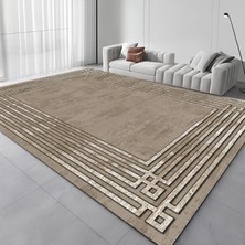 Dekoratif Salon Mutfak Koridor Halısı Modern Vizon 4013