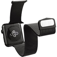 Raptic Watch 10 46MM Uyumlu Metal Hasır Kordon Hybrid Serisi Siyah