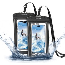Raptic RT1087 Water Proof Serisi Ipx8 Sertifikalı Universal Su Geçirmez 6.9 Inç Kılıf Siyah