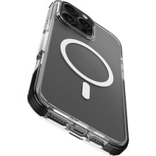 iPhone 16 Pro Max Kılıf Magsafe Uyumlu Airbag Tasarımlı Raptic Clear Serisi Şeffaf Kapak Siyah
