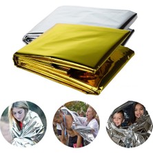 kzy mobilyal Sunup Soğuk ve Sıcak Tutan Çift Taraflı Gold Acil Durum Battaniyesi