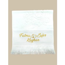 Sahra Çeyiz Nakış Kişiye Özel Isim Işlemeli Kadife Etamin Havlu