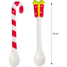 Home Ekru Yılbaşı Temalı Seramik Kaşıklık Seti 4 Parça