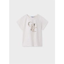 Mayoral Yazlık Kız Çocuk T-Shirt - Krem