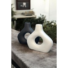 2'li Dekoratif Iskandinav Donut Vazo, Ev Ofis Dekoru, Bohem Pinterest Vazo Set