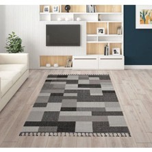 Capella Geometrik Gri Oda Halısı 23533