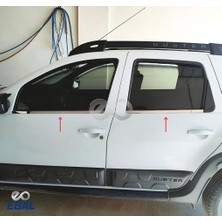 Ebal Oto Dacia Duster Krom Cam Çıtası 4 Prç.  2010-2017 Paslanmaz Çelik