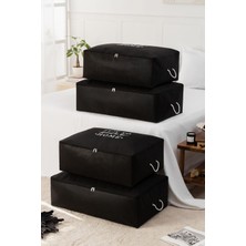 Rek Home 4'lü Baskılı Baza Altı Yastık Yorgan Kazak Hurcu