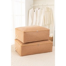 Rek Home 2 Adet Baskılı Yastık Yorgan Kazak Hurcu Şık ve Fonksiyonel 62x46x22 cm ve 74x46x22 cm