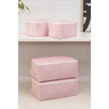 Rek Home 4'lü Yaprak Desenli Baza Altı Kazak Pike Battaniye Giysi Kıyafet Hurcu