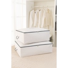 Rek Home 2'li Baskılı Baza Altı Yastık Yorgan Kazak Hurcu