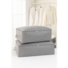 Rek Home 2'li Balıksırtı Desenli Baza Altı Yastık Yorgan Kazak Hurcu