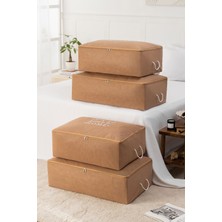 Rek Home 4'lü Baskılı Baza Altı Yastık Yorgan Kazak Hurcu