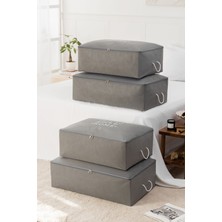 Rek Home 4'lü Baskılı Baza Altı Yastık Yorgan Kazak Hurcu