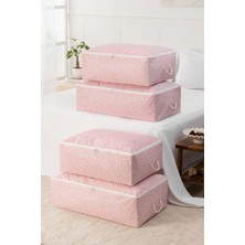 Rek Home 4'lü Yaprak Desenli Baza Altı Yastık Yorgan Kazak Hurcu