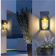 Gaman Dış Mekan 2 Adet Dekoratif Aydınlatma Duvara Monte Karanlıkta Hareket Duyarlı Solar Aydınlatma