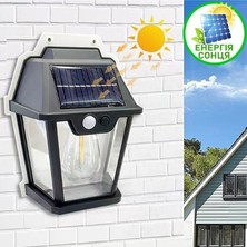 Gaman Güneş Enerjili Hareket Sensörlü 3mod Duvar Lambası-Bahçe-Villa-Balkon İçin Aydınlatma