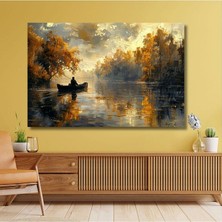 Alone Fisherman Kanvas Tablo