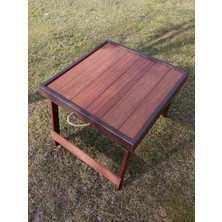 BİRAYSE Ahşap 50X50 Katlanır Piknik ve Kamp Sehpası