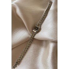 Q&Q Superior Paslanmaz Çelik Özel Tasarım Kordon Küçük Vintage Kadın Kol Saati