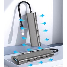 Brs Type-C Çoklayıcı Hub - USB C Hub 5 Port Usb-C 3.0 Pd 60W Macbook Için Uyumlu 5 Port Usb-C Hub