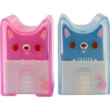 Mikro Sevimli Hayvan Silgi 2ADET (Sarı-Turuncu)