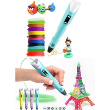 3D Pen Üç Boyutlu Yazıcı Kalem Printer 3 Renk Filament 3D Çizim Kalemi Çizim 3D Yazıcı