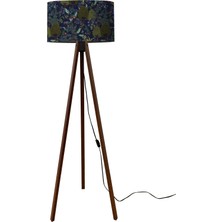 Lacivert Desenli Tripod Lambader, Dijital Baskılı Lambader