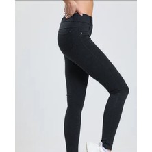 Füme Style Kadın Siyah Toparlayıcı Likralı Çelik Örgü Tayt Pantolon