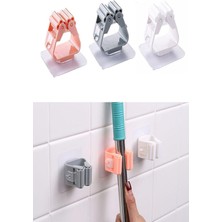Safestore 2'li Fırça Süpürge Paspas Mop Sapı Tutucu Askı Çok Amaçlı Duvara Monte Mop Askısı 