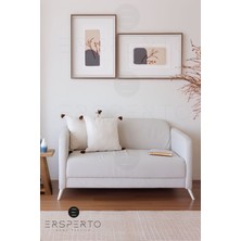 Ersperto Otantica Püsküllü Keten Dekoratif Kırlent Kılıfı Yastık Kılıfı 1 Adet 43 x 43 cm