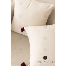 Ersperto Otantica Püsküllü Keten Dekoratif Kırlent Kılıfı Yastık Kılıfı 1 Adet 43 x 43 cm