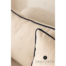 Ersperto Pamuklu Keten Sade Kırlent Kılıfı 1 Adet 43 x 43 cm