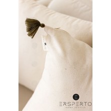 Ersperto Otantica Püsküllü Keten Dekoratif Kırlent Kılıfı Yastık Kılıfı 1 Adet 43 x 43 cm