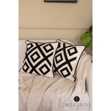 Ersperto Dekoratif Tek'li Keten Kırlent Kılıfı Yastık Kılıfı 43 x 43 cm  1 Adet