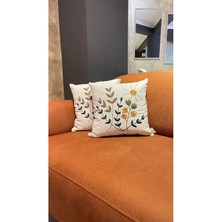 Ersperto Bahar Esintisi Nakışlı Kırlent Kılıfı 1 Adet 43 x 43 cm