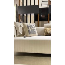 Ersperto Home Serisi Punch Panç Nakışlı Kırlent Kılıfı 1 Adet 43 x 43 cm