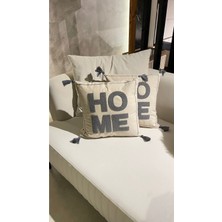 Ersperto Home Serisi Punch Panç Nakışlı Kırlent Kılıfı 1 Adet 43 x 43 cm