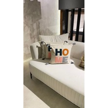Ersperto Home Serisi Punch Panç Nakışlı Kırlent Kılıfı 1 Adet 43 x 43 cm