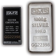 GMR 1000 gr Gmr Külçe Gümüş