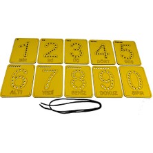 Montessori Ahşap Rakam Öğrenme Seti Ip Geçirme